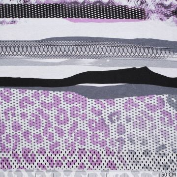 Jersey Linien & Punkte rosa