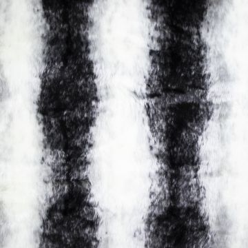 Kunstfell Längsstreifen Schwarz Weiß