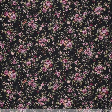Blümchenprint schwarz
