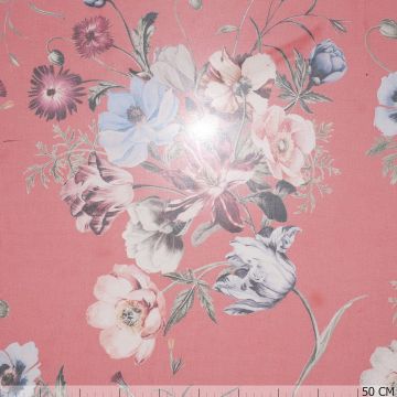 Voile Blumen rot