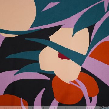 Retro Silk Touch abstrakte Blumen