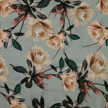 Tencel-Leinenstoff mit romantischem Blumenmuster