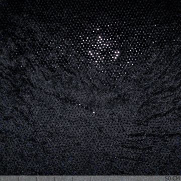 Pannesamt Glitzer schwarz