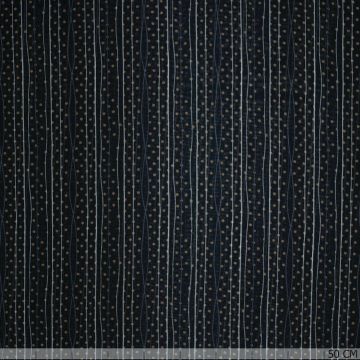 Voilé Punkte & Streifen marineblau