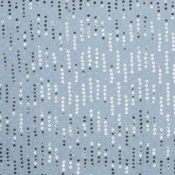 Leichter Denim mit Pailletten und Ausbrenner-Effekt
