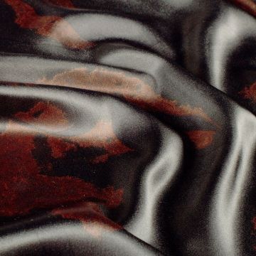 Satin abstrakt Schwarz-Rost