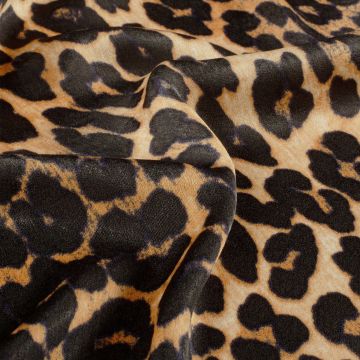 Satin-Velours Leopard Orange