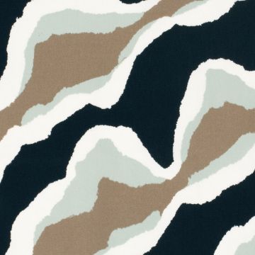 Stretch-Popeline Abstract Wave Marine