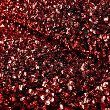 Curvy Paillettenvelours Rot