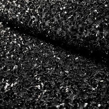 Curvy Pailletten-Velours Schwarz
