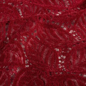 Chenille-Spitze warmrot