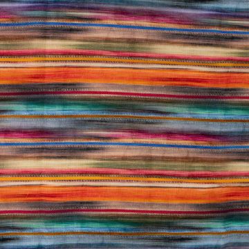 Leinen-Viskose-Stoff mit digitalem Streifen- und Blumenprint