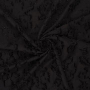 Lyocell-Voile mit Rüschen Schwarz