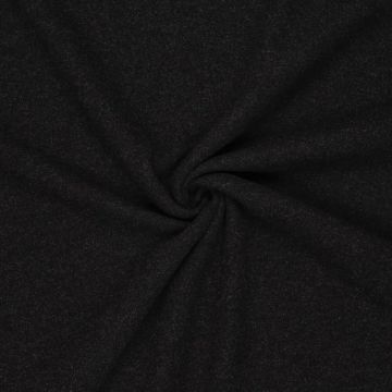 Stretch Flausch Wool-Touch Schwarz