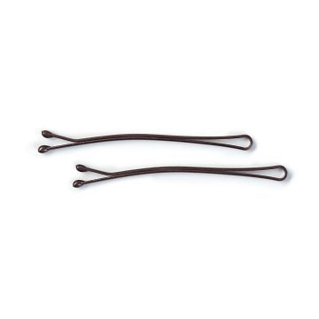Haarklemmen glatt ST 4 cm braun