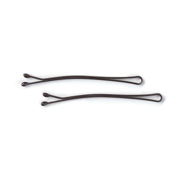 Haarklemmen glatt ST 5 cm braun