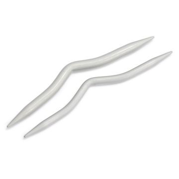 Zopfmusternadeln ALU 6 + 8 mm grau