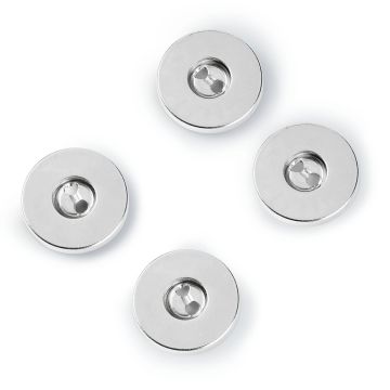 Magnetknöpfe zum Annähen 19 mm silberfarben