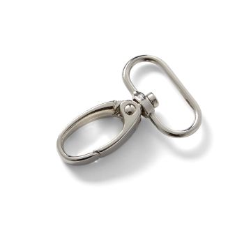 Karabinerhaken 25 mm Silberfarben