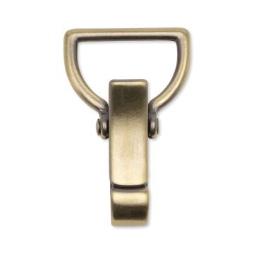 Karabinerhaken 30 mm Altmessing gebürstet