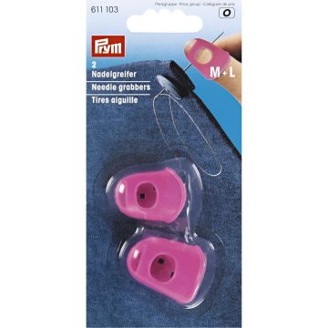 Nadelgreifer Silikon fuchsia M + L