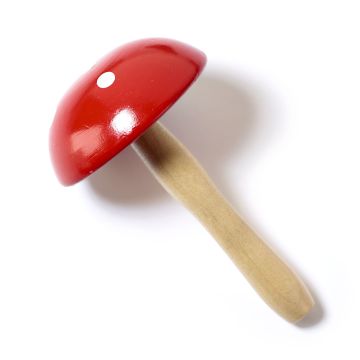 Stopfpilz Holz lackiert (Fliegenpilz)