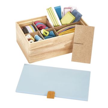 PRYM Sortimentsbox aus Holz S blau 612576