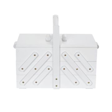PRYM Nähbox aus Holz M weiß 612580