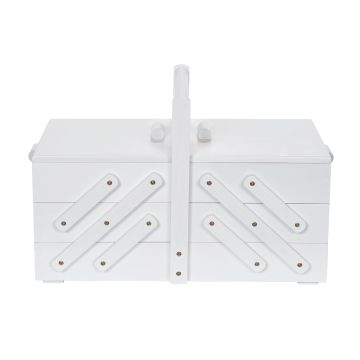 PRYM Nähbox aus Holz L weiß 612581