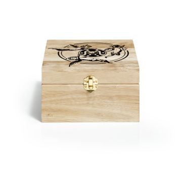 Assortimentsbox aus Holz mit Engelmotiv