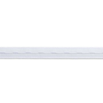 Knopfloch-Elastic gewebt 18 mm weiß
