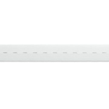 Knopfloch-Elastic gewebt 25 mm gebrochenes Weiß
