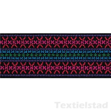 Color Elastic 50 mm Muster fuchsia
