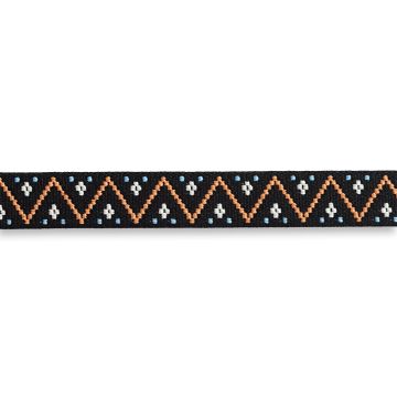 Color Elastic 25 mm Zickzack schwarz