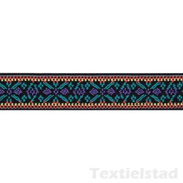 Color Elastic 25 mm Blume lila / türkis