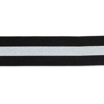 Color Elastic 50 mm gestreift schwarz/weiß
