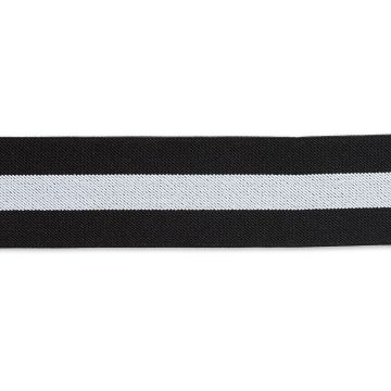 Color Elastic 50 mm gestreift schwarz/weiß