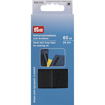 Haftverschlussband zum Annähen 20 mm schwarz