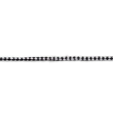 Parkakordel 4 mm schwarz/weiß