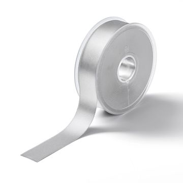 Satinband 25 mm silber