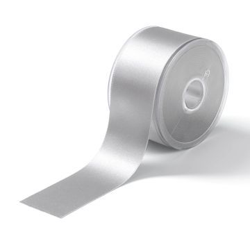 Satinband 50 mm silber