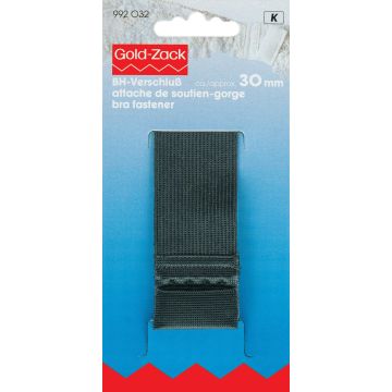 BH-Verschluss mit 2 Haken 30 mm schwarz